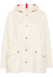 Plan C hooded twill parka jacket - Neutrals
