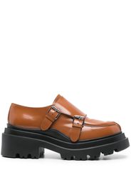 Plan C buckled loafers - Brown
