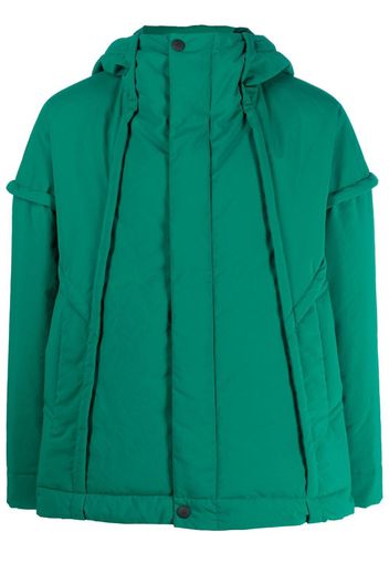 Homme Plissé Issey Miyake Frame hooded padded jacket - Green