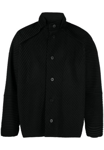 Homme Plissé Issey Miyake button-fastening pleated jacket - Blue