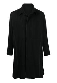 pleated button-up coat