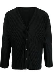 Homme Plissé Issey Miyake ribbed single-breasted blazer - Black