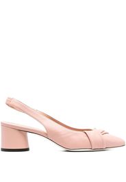 Pollini pointed gathered slingback strap pumps - 613 PINK