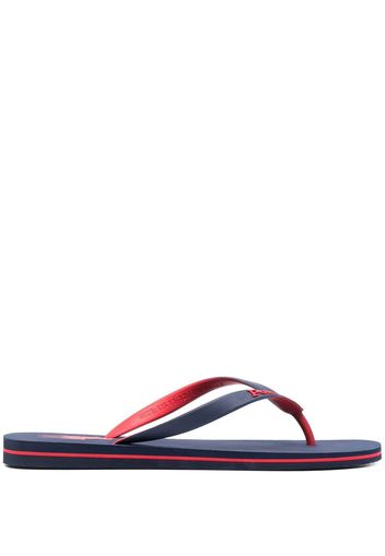 Polo Ralph Lauren logo print flip flops - Blue