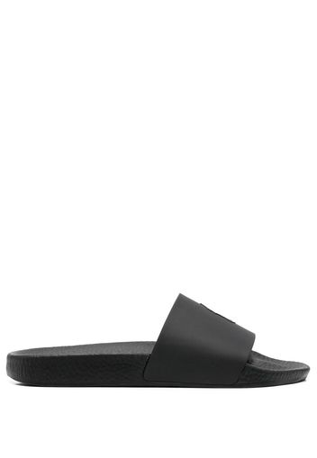 Polo Ralph Lauren logo-print slip-on sandals - Black