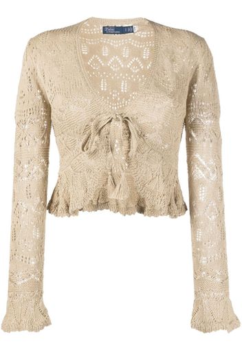 Polo Ralph Lauren long-sleeved pointelle-knit cardigan - Neutrals