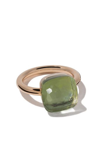 Pomellato 18kt rose gold and 18kt white gold Nudo Maxi ring - Green