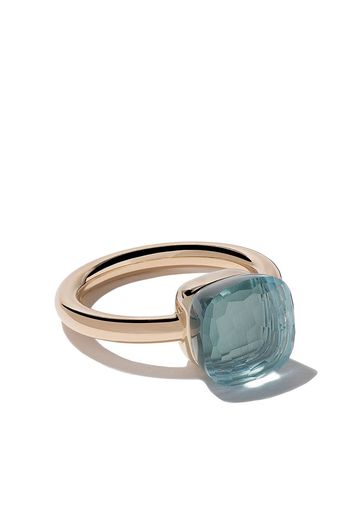 Pomellato 18kt rose & white gold Nudo light blue topaz ring