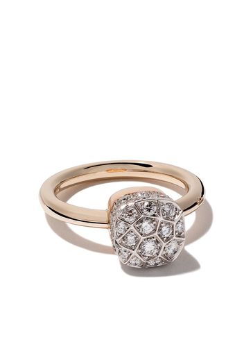 Pomellato 18kt rose and white gold Nudo Solitaire diamond ring