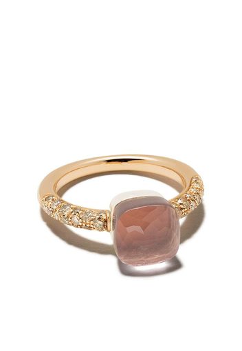 18kt rose gold diamond stone ring