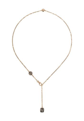 18kt rose gold Sabbia diamond lariat necklace