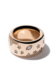 Pomellato 18kt rose gold Iconica wide band diamond ring