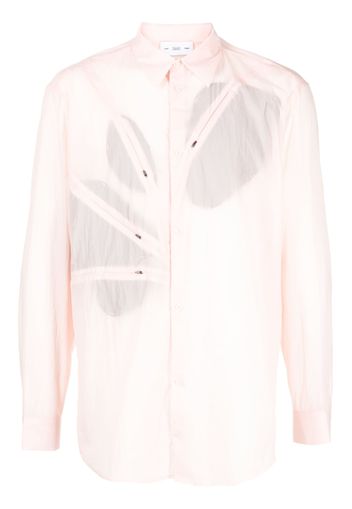 Post Archive Faction decorative-zip detailing shirt - Pink