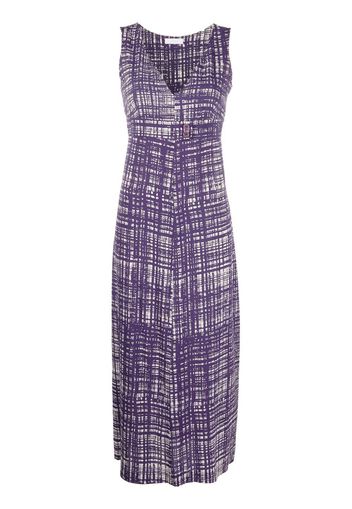 Prada Pre-Owned 2000s grid-print midi dress - Purple