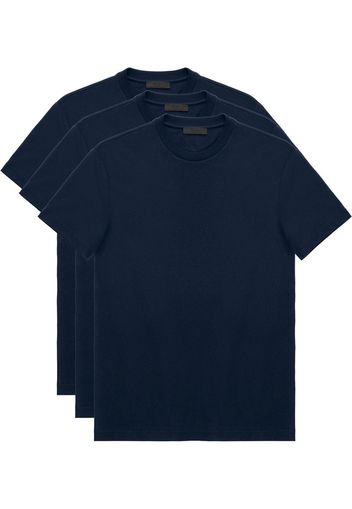 Prada triple pack crewneck T-shirts - Blue