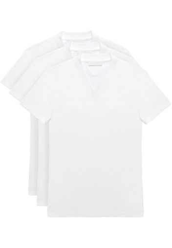 Prada V-neck T-shirt 3 pack - White