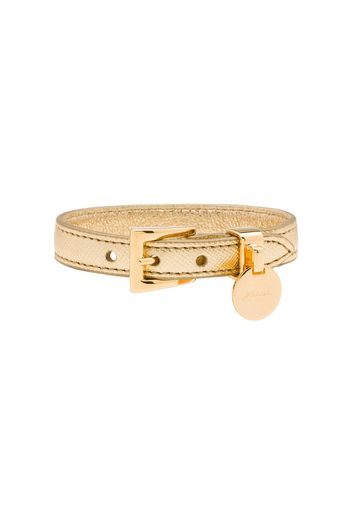 Prada saffiano leather bracelet - Gold