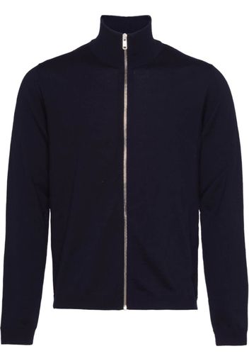 Prada high neck zip front cardigan - Blue