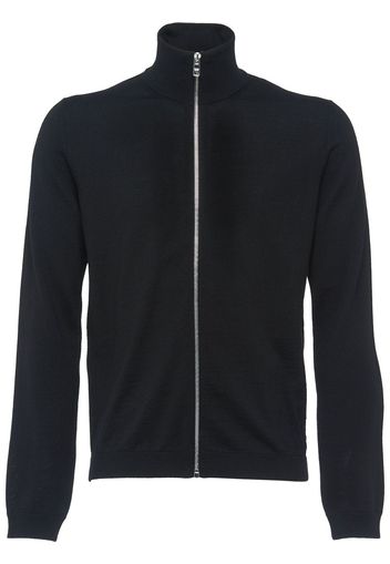 Prada high neck zip front cardigan - Black