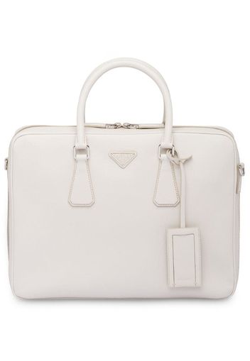 Saffiano leather briefcase