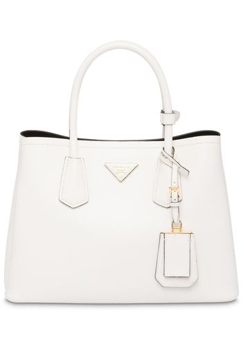 Prada double small tote bag - White