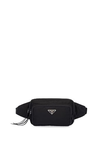 Prada logo plaque belt bag - Black