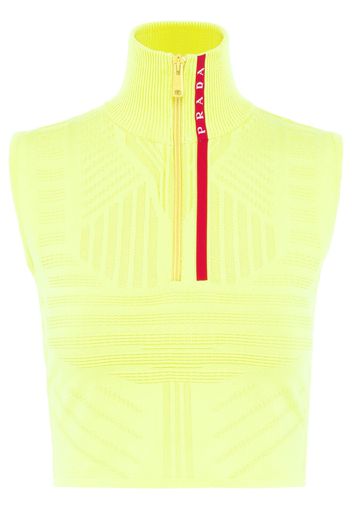 Prada technical sleeveless jumper - Yellow