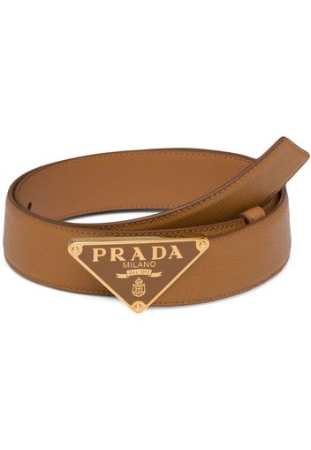 Saffiano leather belt