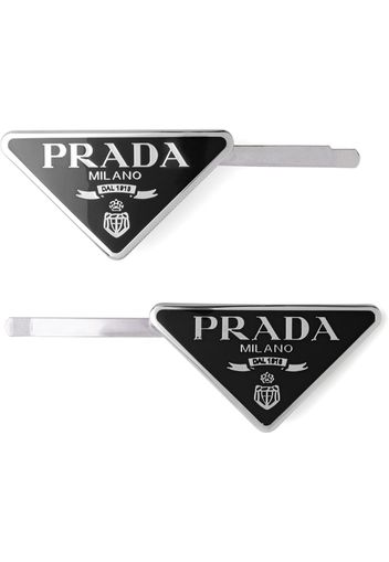 prada hair clip white