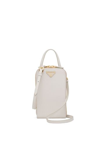 Prada logo-plaque mini bag - White