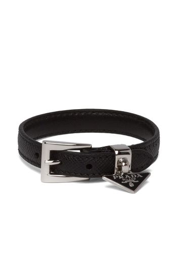 Prada triangle logo buckled bracelet - Silver