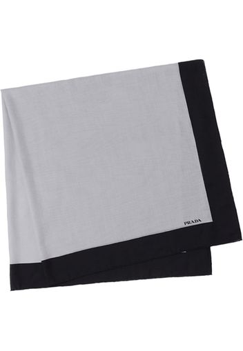 Prada painted-edge lightweight scarf - Grey