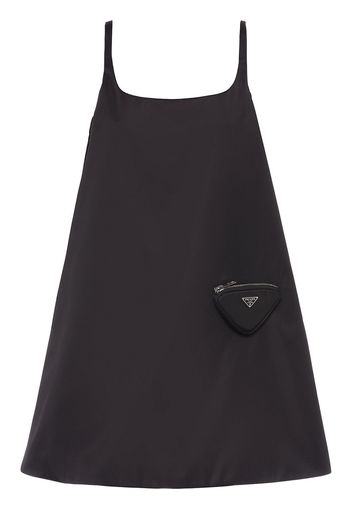 Prada logo-plaque sleeveless dress - Black