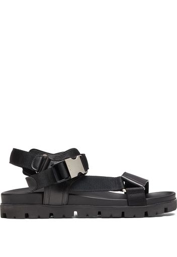 Prada tape-strap flat sandals - Black