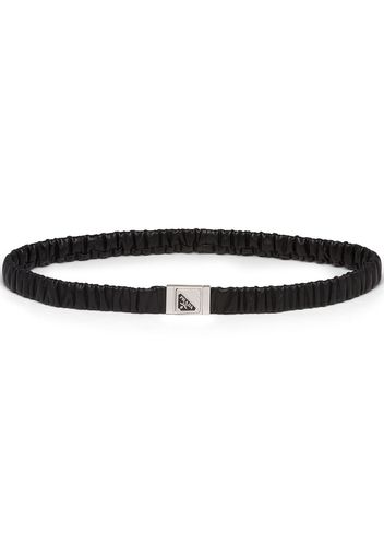 Prada logo-plaque elasticated belt - Black