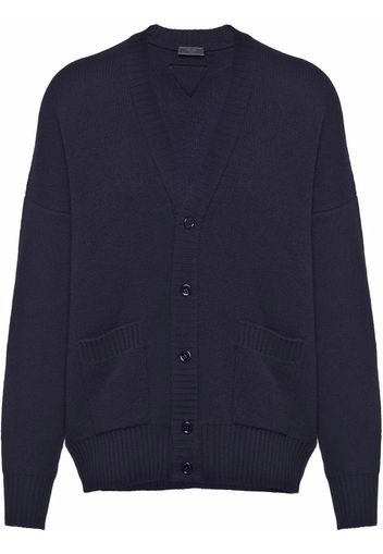 Prada V-neck cashmere cardigan - Blue