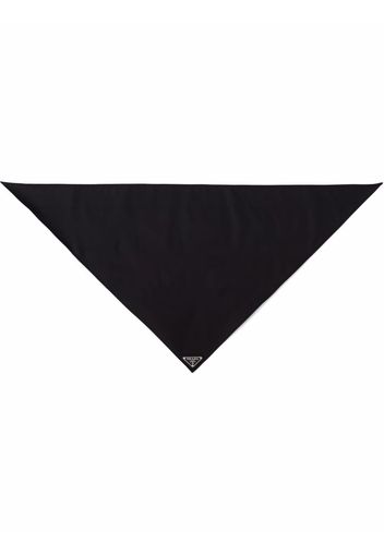 Prada logo-plaque scarf - Black