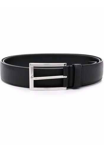 Prada metal square buckle belt - Black