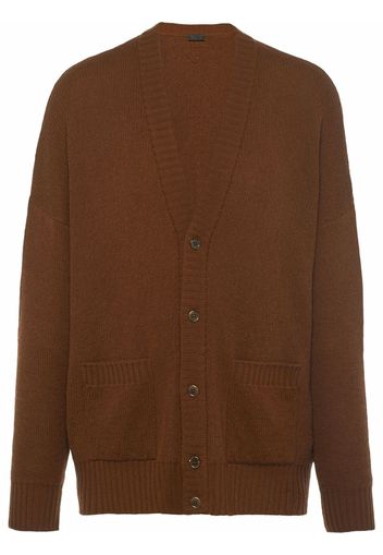 Prada V-neck cashmere cardigan - Brown