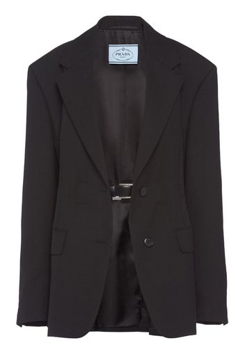 Prada triangle-logo tailored blazer - Black