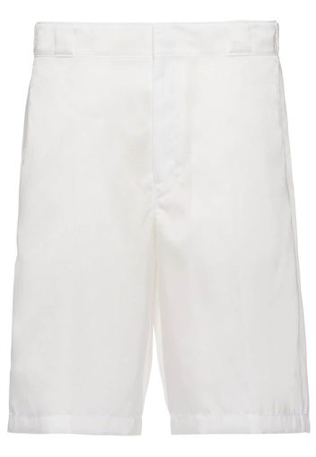 Prada Re-Nylon logo plaque shorts - White