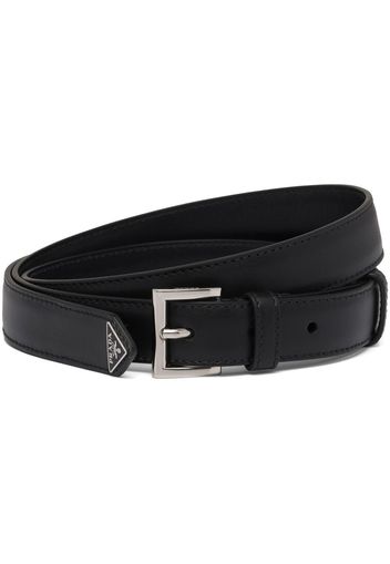 Prada triangle-logo belt - Black