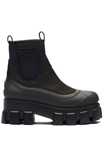 Prada Monolith chunky lug-sole ankle boots - Black