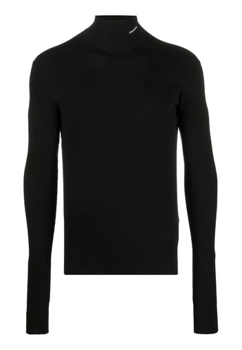 Prada slim-fit cotton roll neck jumper - Black