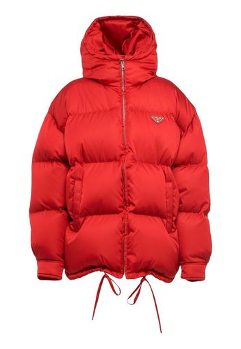 Prada Re-Nylon hooded padded jacket - Red