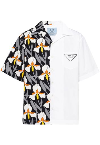 Prada floral-print short-sleeved shirt - White