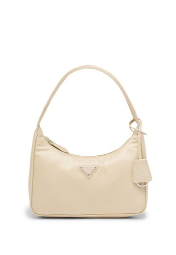 Prada logo-plaque mini bag - Neutrals