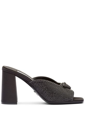 Prada crystal-embellished mules - Black