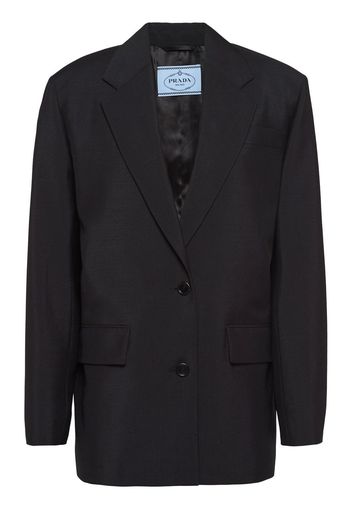 Prada single-breasted mohair-blend blazer - Black