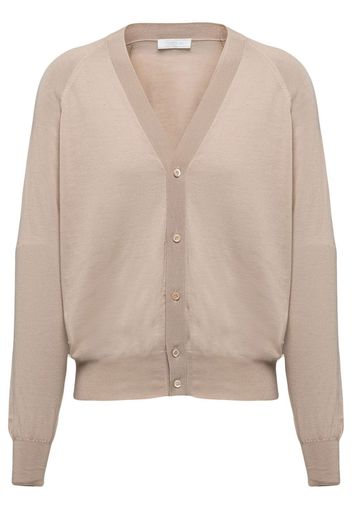 Prada worsted-wool V-neck cardigan - Neutrals